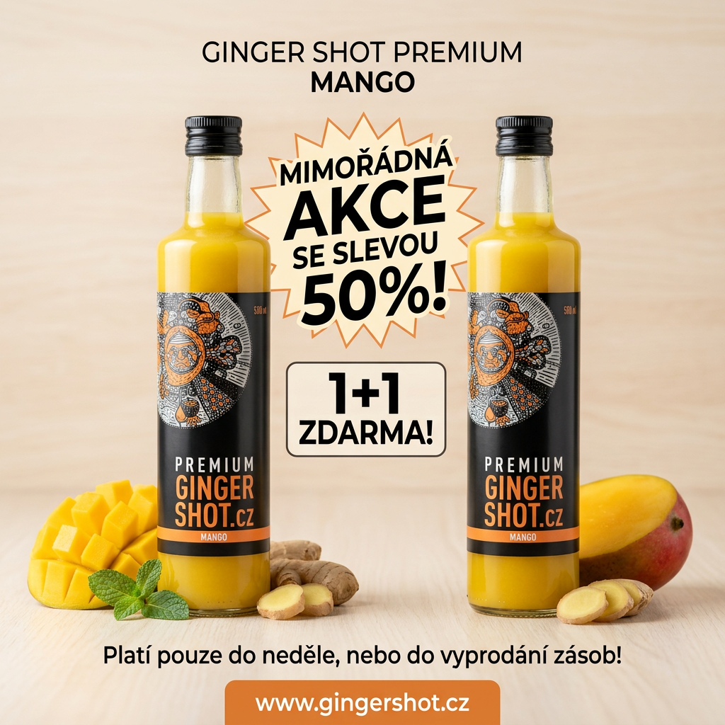 Ginger Shot Premium Mango 1+1 zdarma